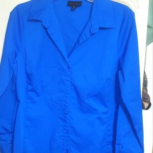 Size 10 Royal blue, long sleeve, button up shirt.